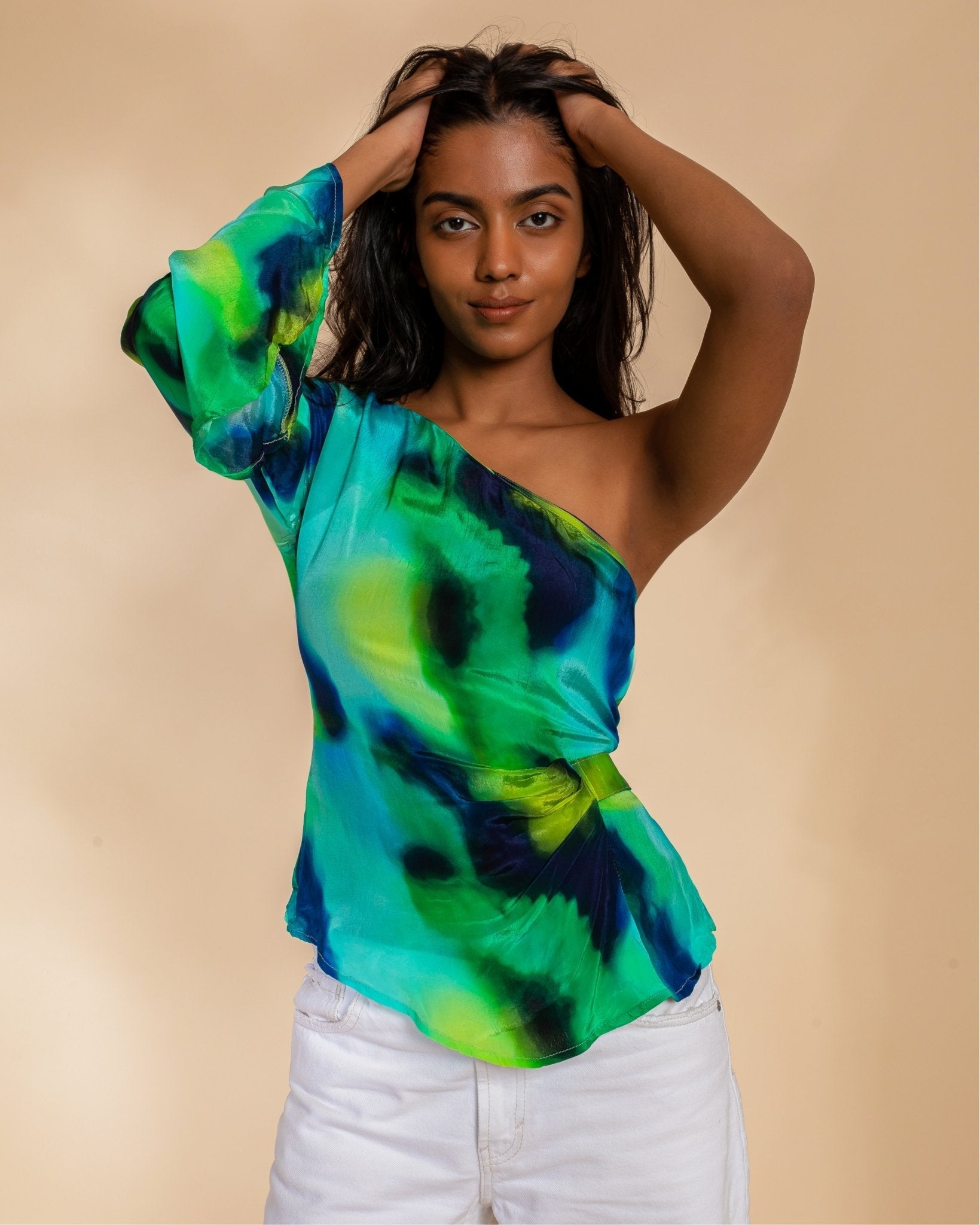 Y2K Top - Peach - Top - One Shoulder Top